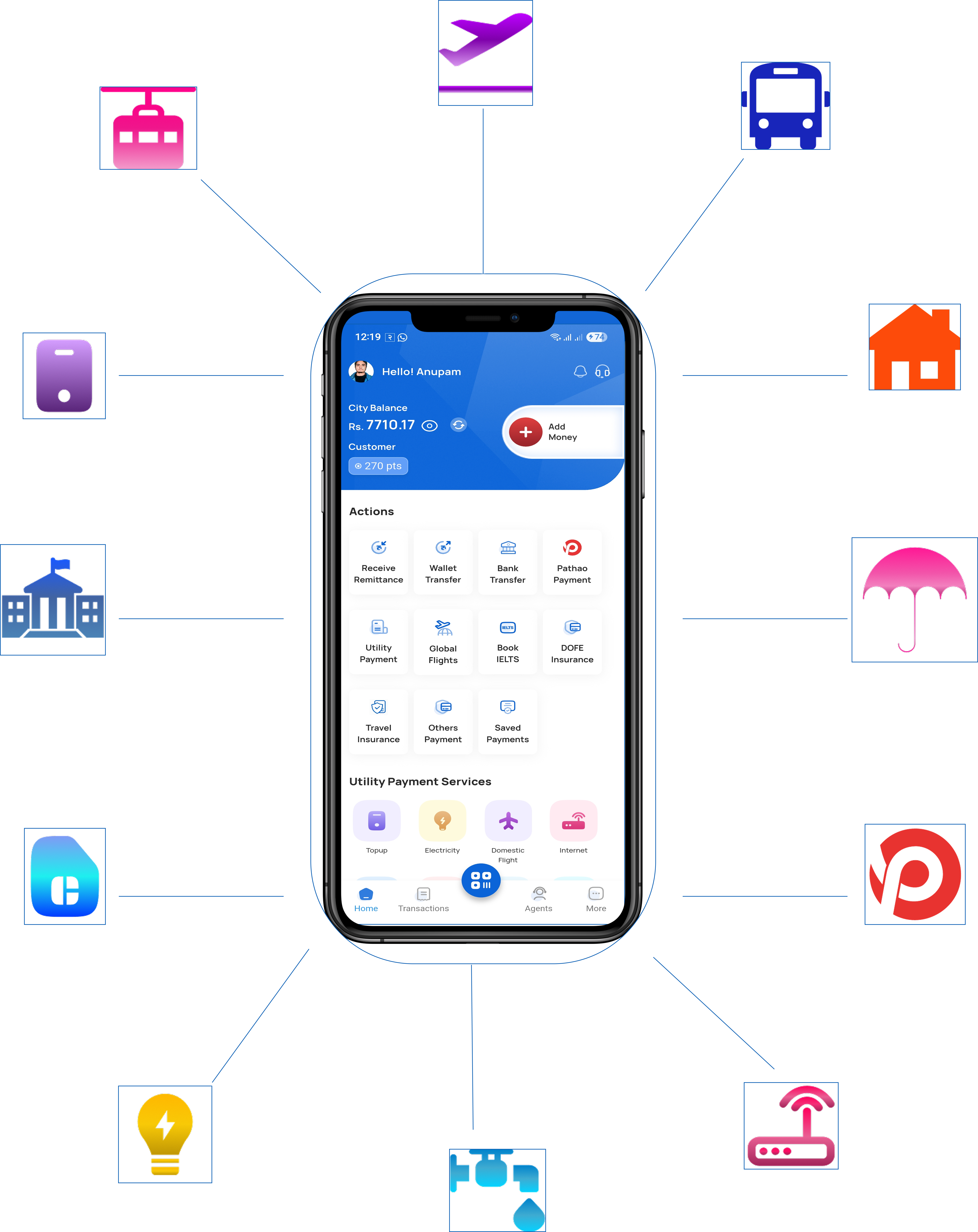 CityPay utility payment services – electricity, internet, mobile top-up, government bills Nepal